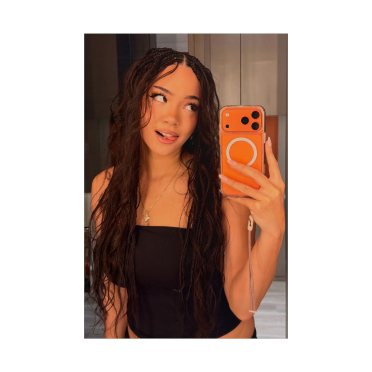 Selfie Mirror Phone Photo Poster | Rolled Poster  | Cinna