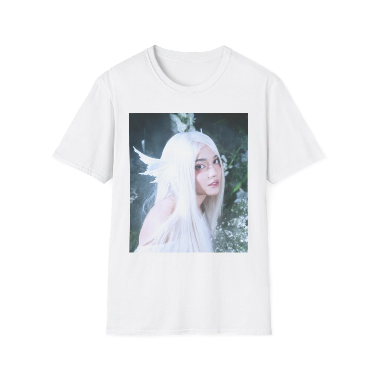 White-haired Anime Fairy T-Shirt | Ethereal Portrait Tee | Cinna - Official T-Shirts merchandise