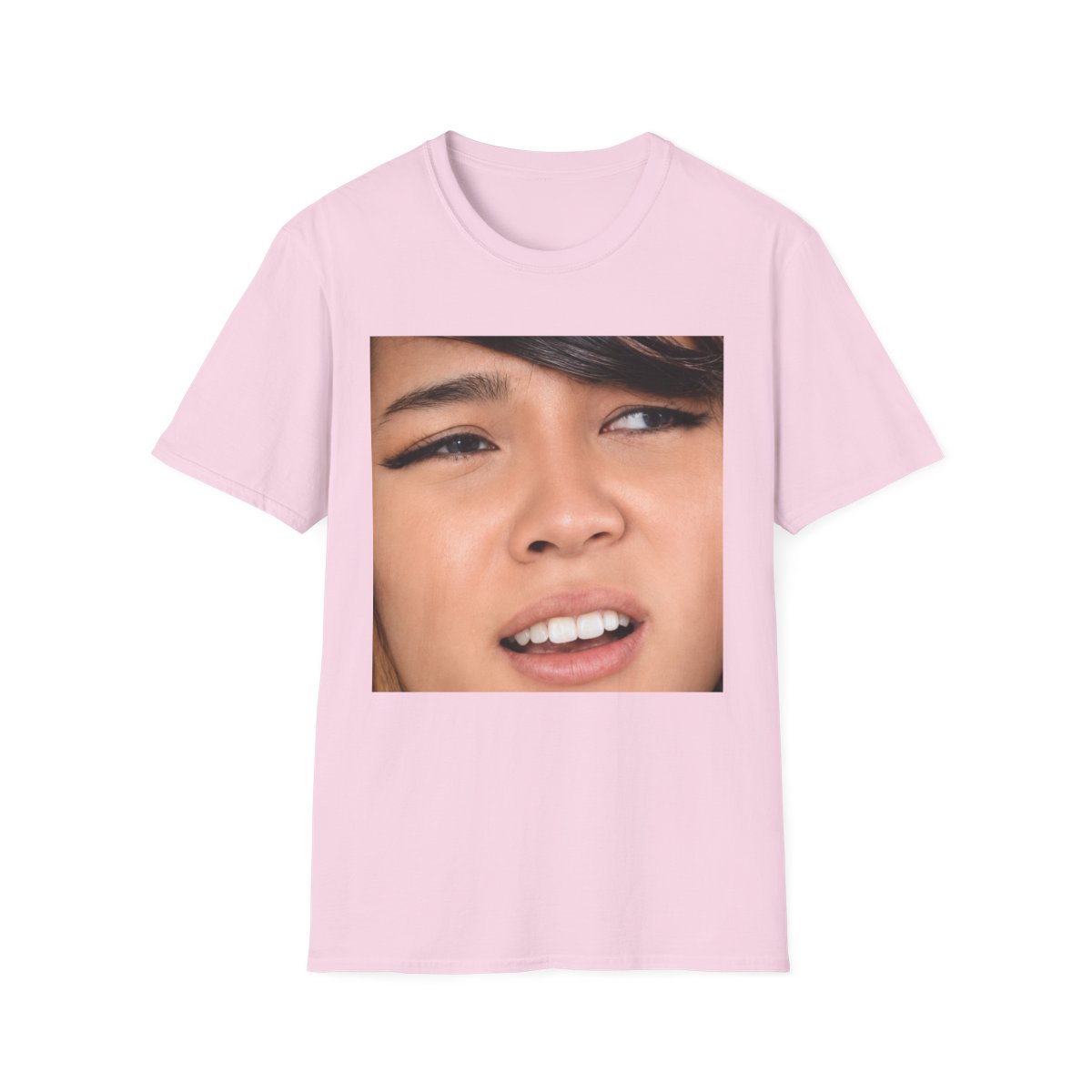 Confused Face Meme T-Shirt | Zoomed Reaction Photo Tee | Cinna - alternate angle 5, merchandise