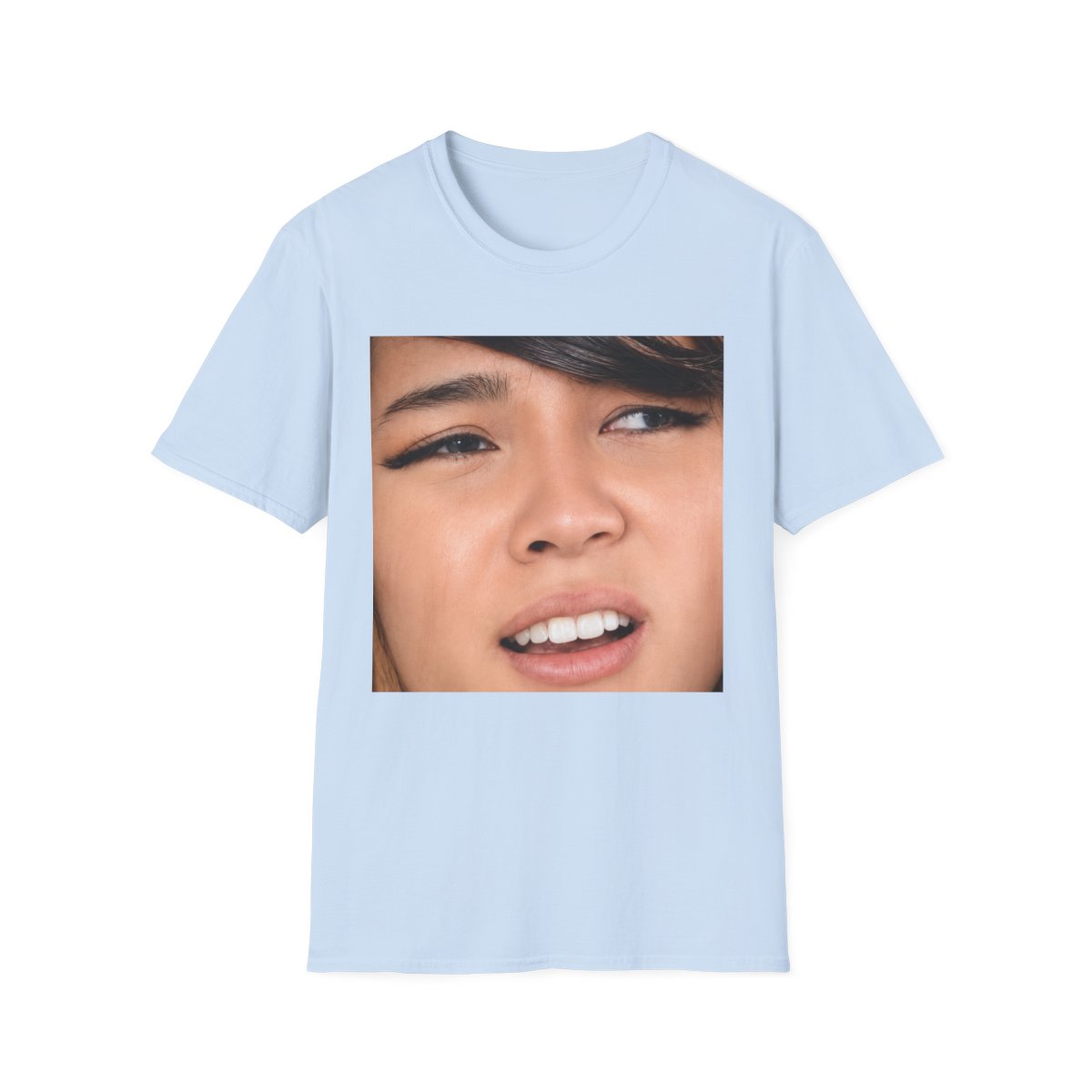 Confused Face Meme T-Shirt | Zoomed Reaction Photo Tee | Cinna - alternate angle 4, merchandise