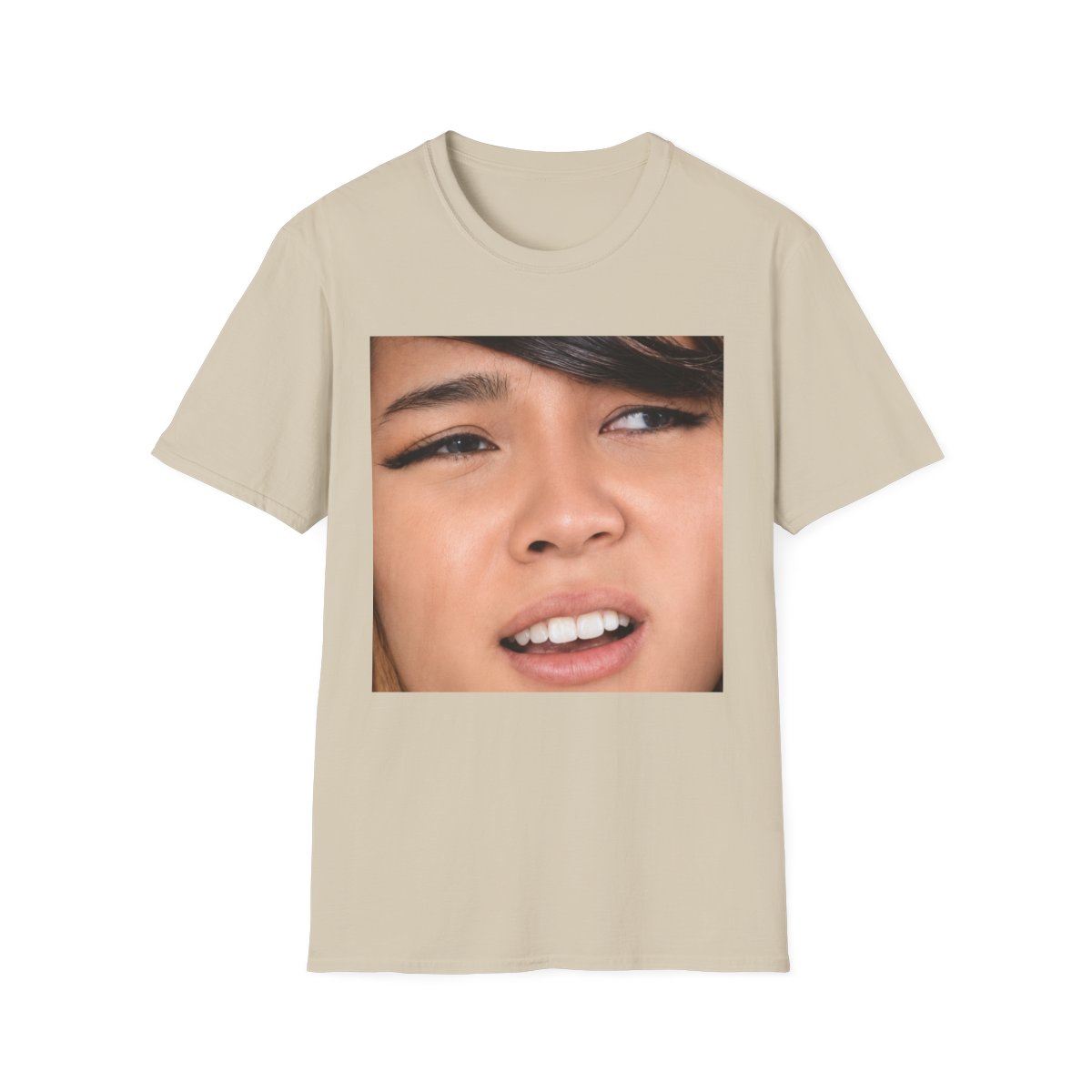 Confused Face Meme T-Shirt | Zoomed Reaction Photo Tee | Cinna - alternate angle 3, merchandise