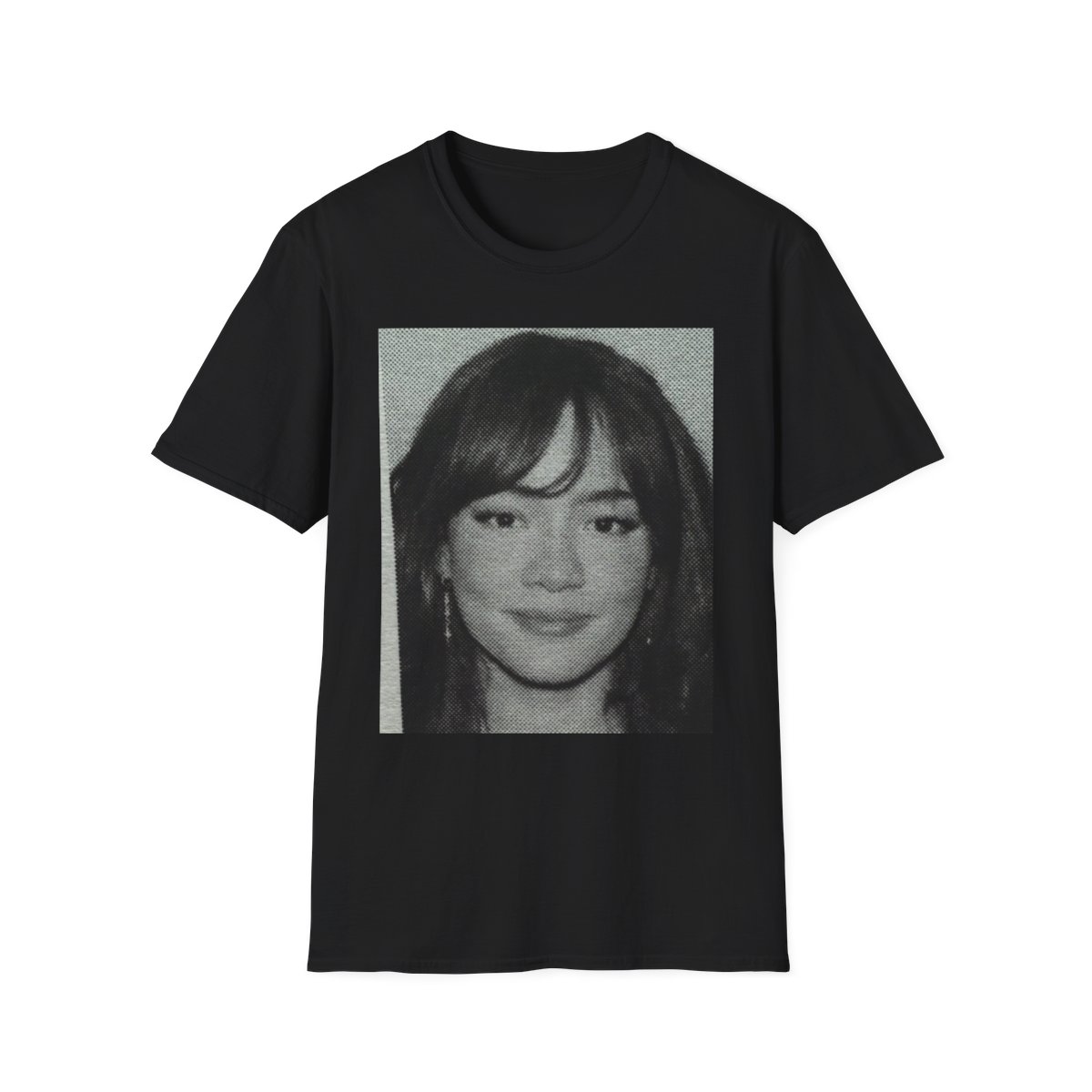 Black and White Portrait T-Shirt | Halftone Photo Tee, Retro Photo Print | Cinna