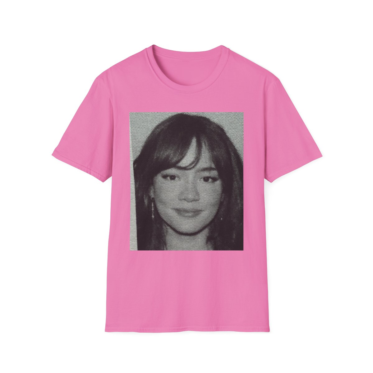Black and White Portrait T-Shirt | Halftone Photo Tee, Retro Photo Print | Cinna - alternate angle 4, merchandise
