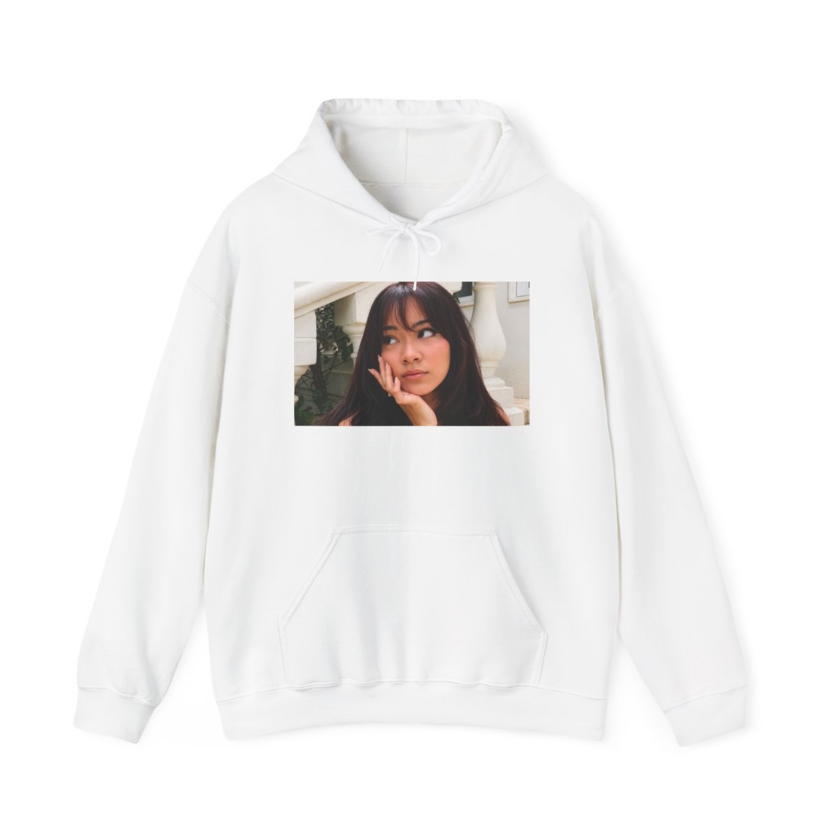 Pensive Portrait Hoodie | Photo Print Pullover | Cinna - Official Hoodies merchandise