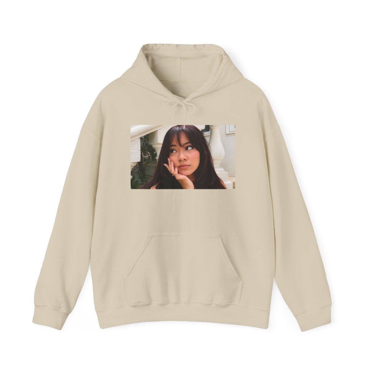 Pensive Portrait Hoodie | Photo Print Pullover | Cinna - alternate angle 3, merchandise