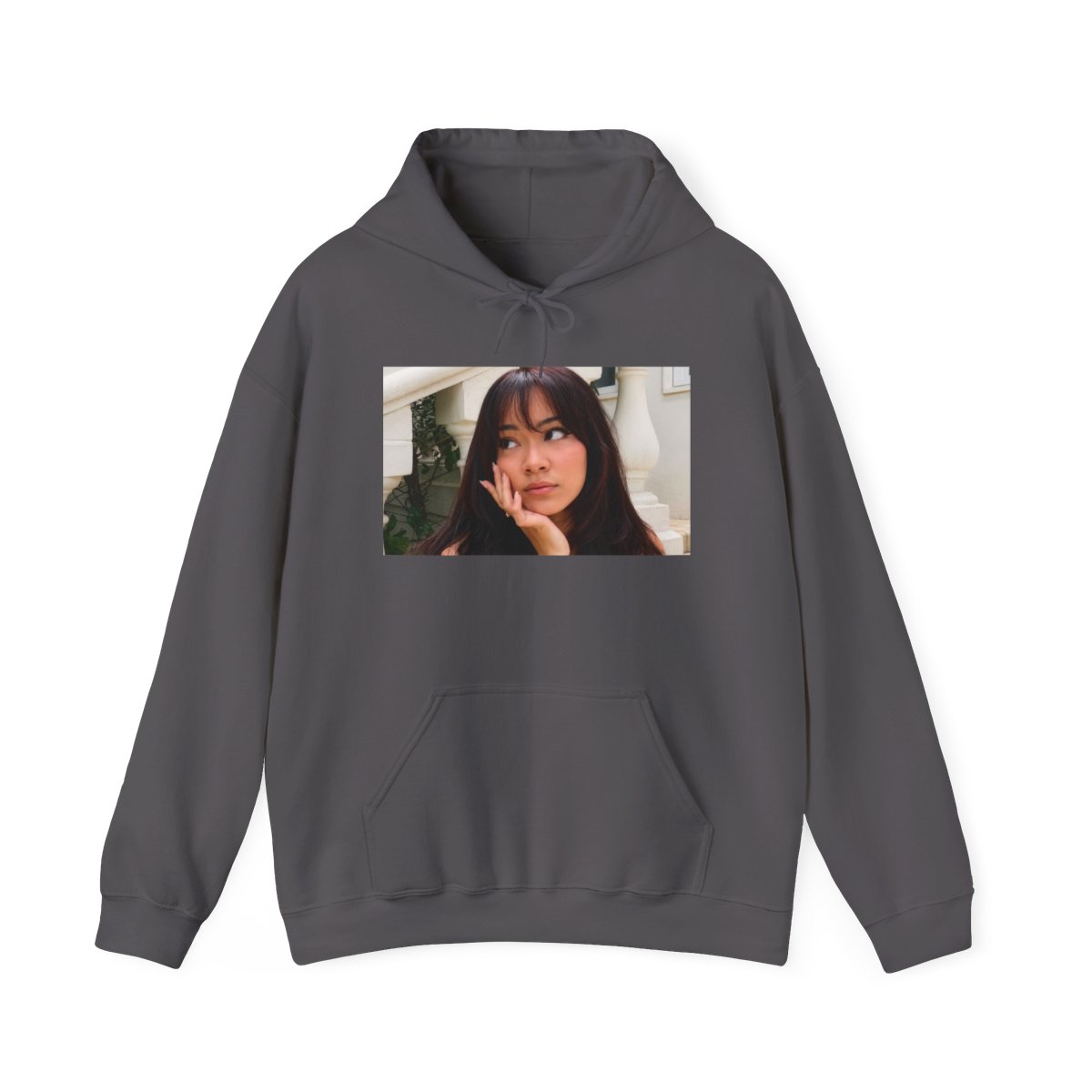 Pensive Portrait Hoodie | Photo Print Pullover | Cinna - alternate angle 4, merchandise