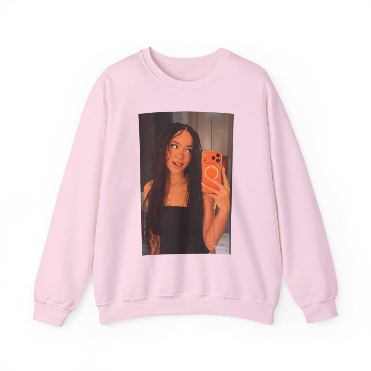 Mirror Selfie Photo Sweatshirt | Printed Portrait Crewneck | Cinna - alternate angle 4, merchandise